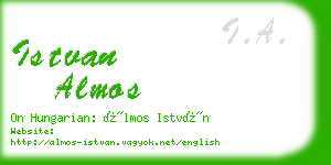 istvan almos business card